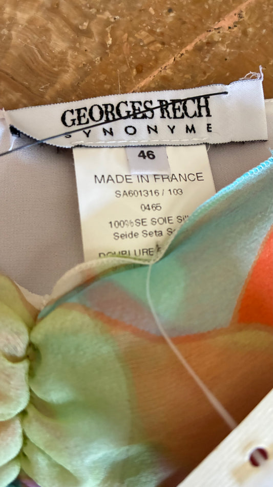 - Top vintage seda Georges Rech • Talla 3XL