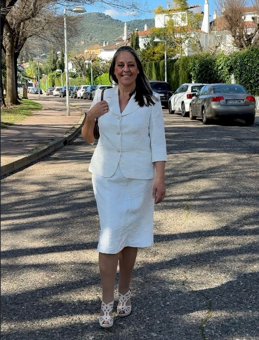 Traje vintage chaqueta y falda • Talla XL
