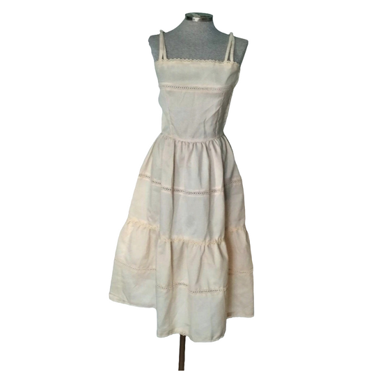 Vestido vintage artesanal • Talla S