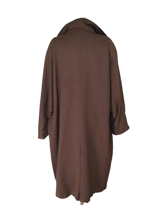 Abrigo largo marrón lana virgen Max Mara • Talla L