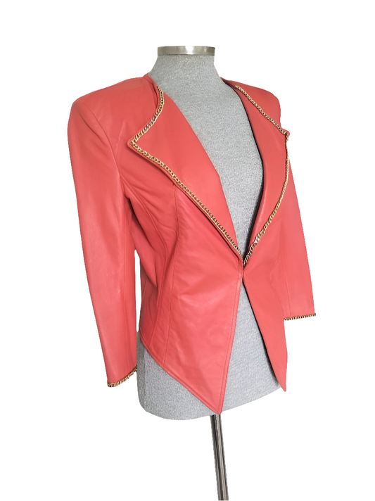 Chaqueta vintage cuero Mangano • Talla S