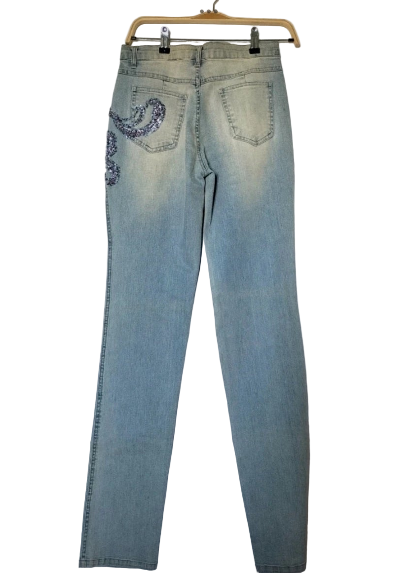 Vaquero vintage pedrería Roccobarocco • Talla S