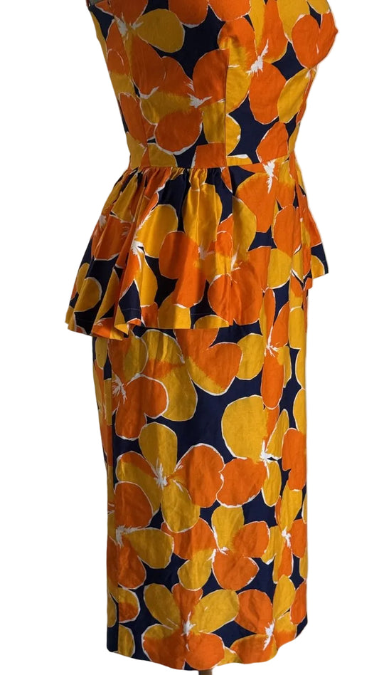 - Vestido vintage peplum • Talla S