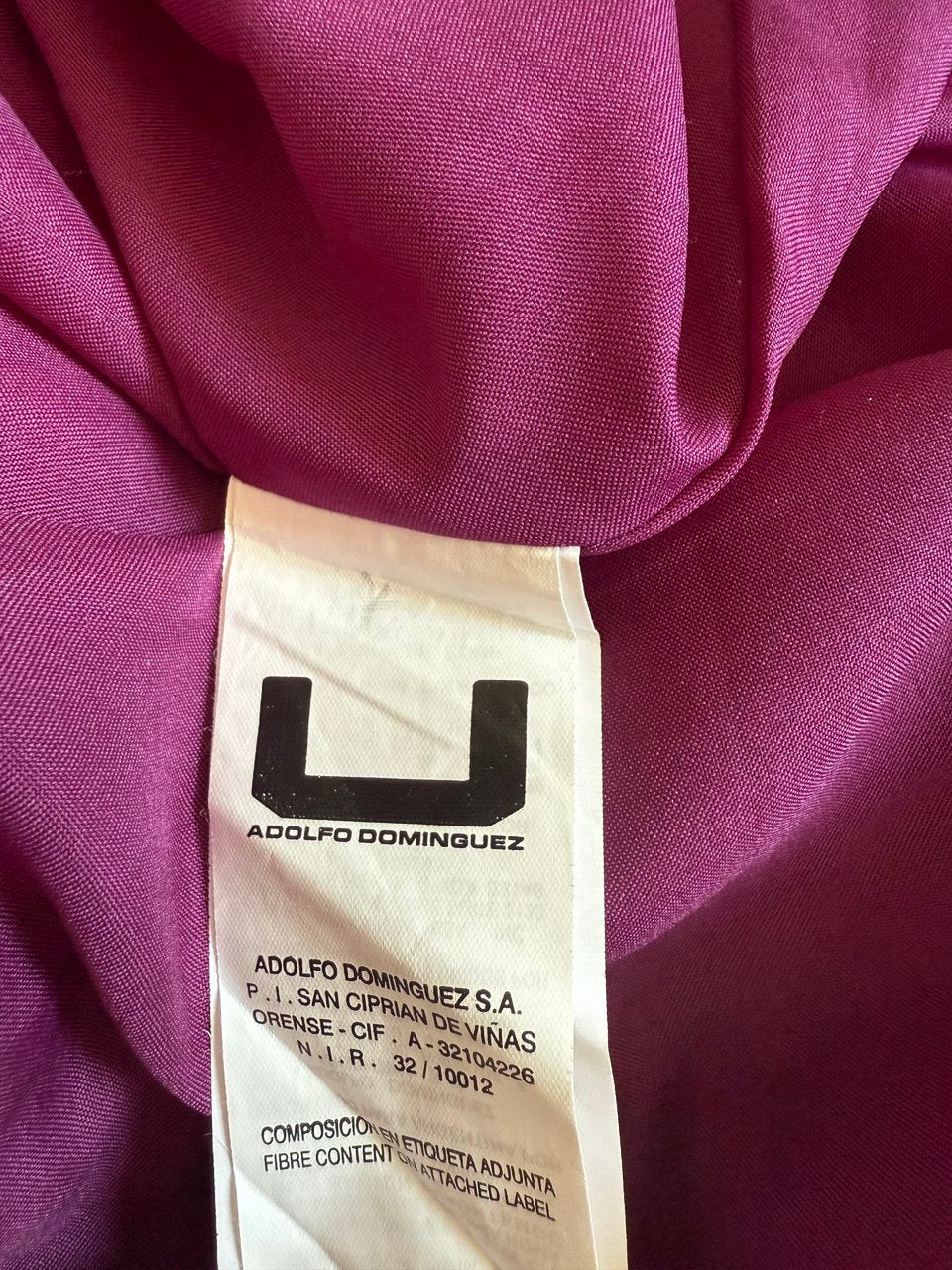 Vestido purpura Adolfo Domínguez • Talla L