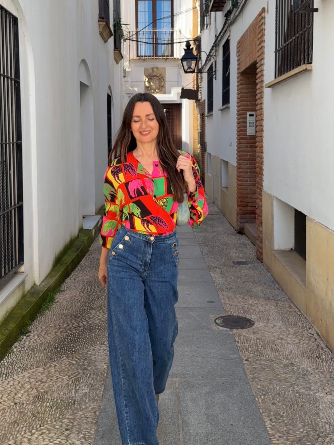 Blusa vintage seda Escada by Margaretha Ley • Talla XL