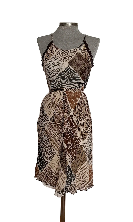 - Vestido seda animal print Moschino • Talla S