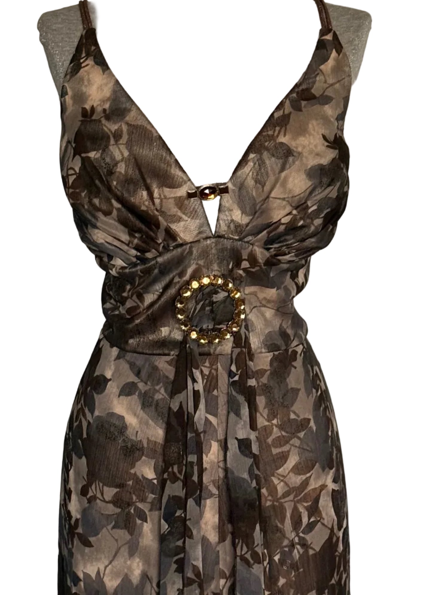 - Vestido largo seda • Talla XXL