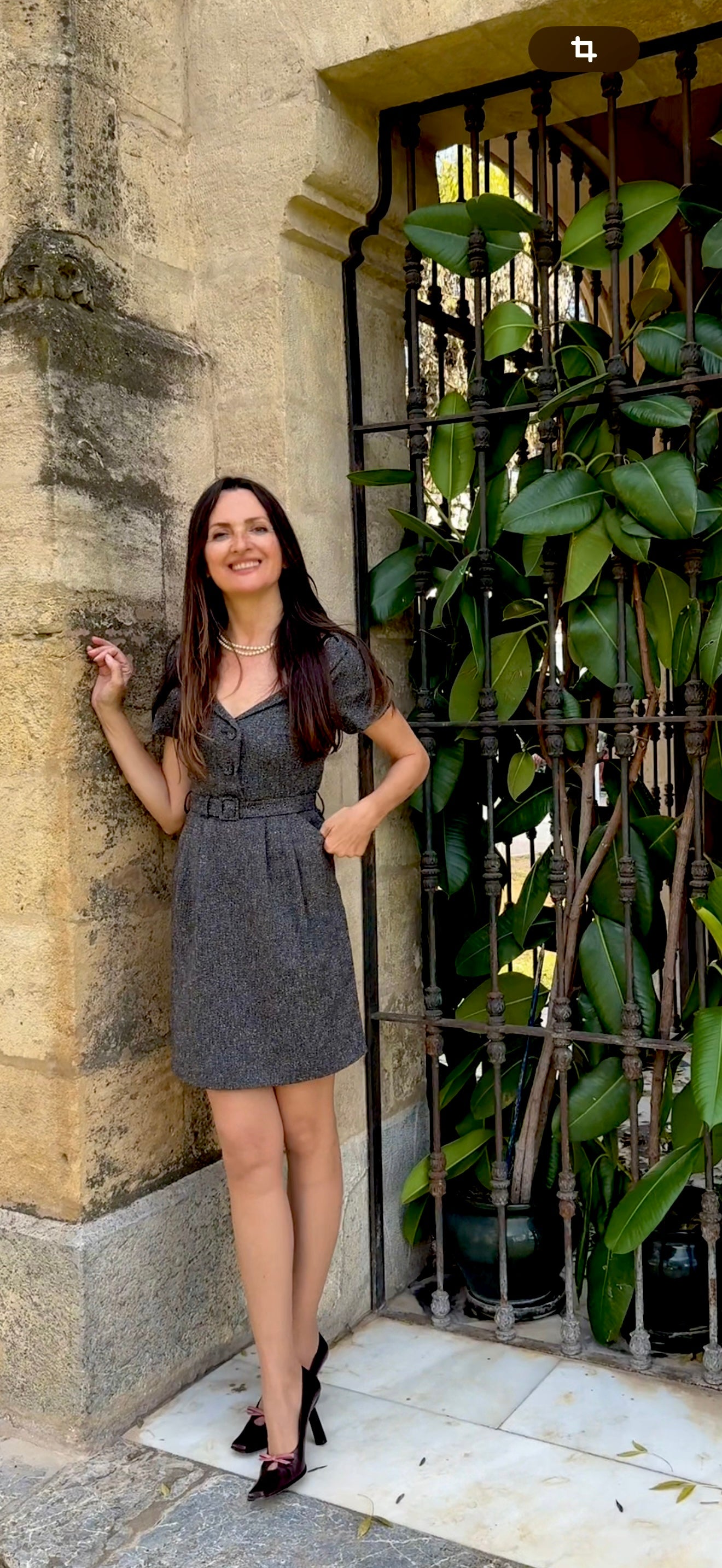 Vestido vintage escote surplice Adolfo Domínguez • Talla S