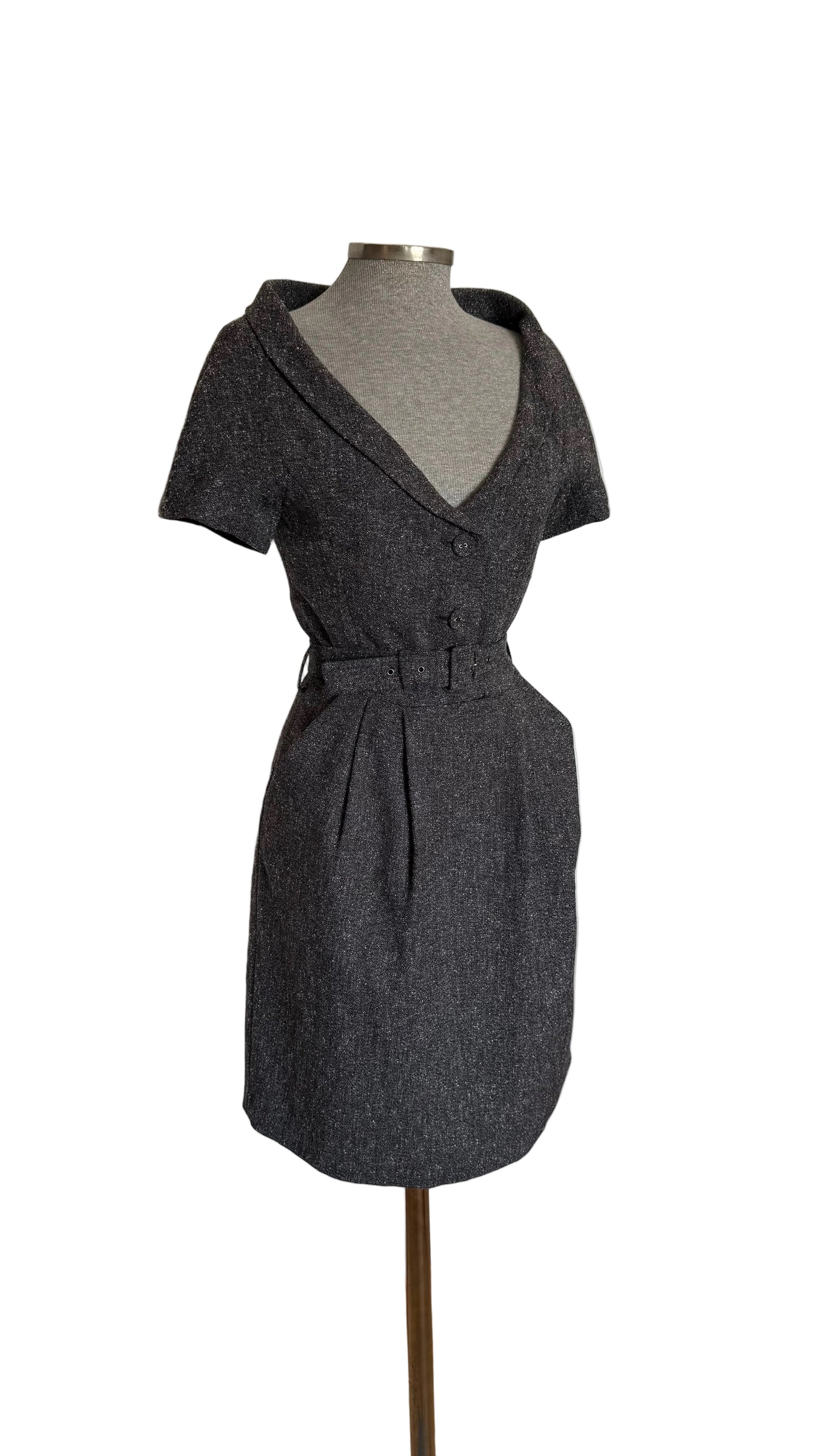 Vestido vintage escote surplice Adolfo Domínguez • Talla S