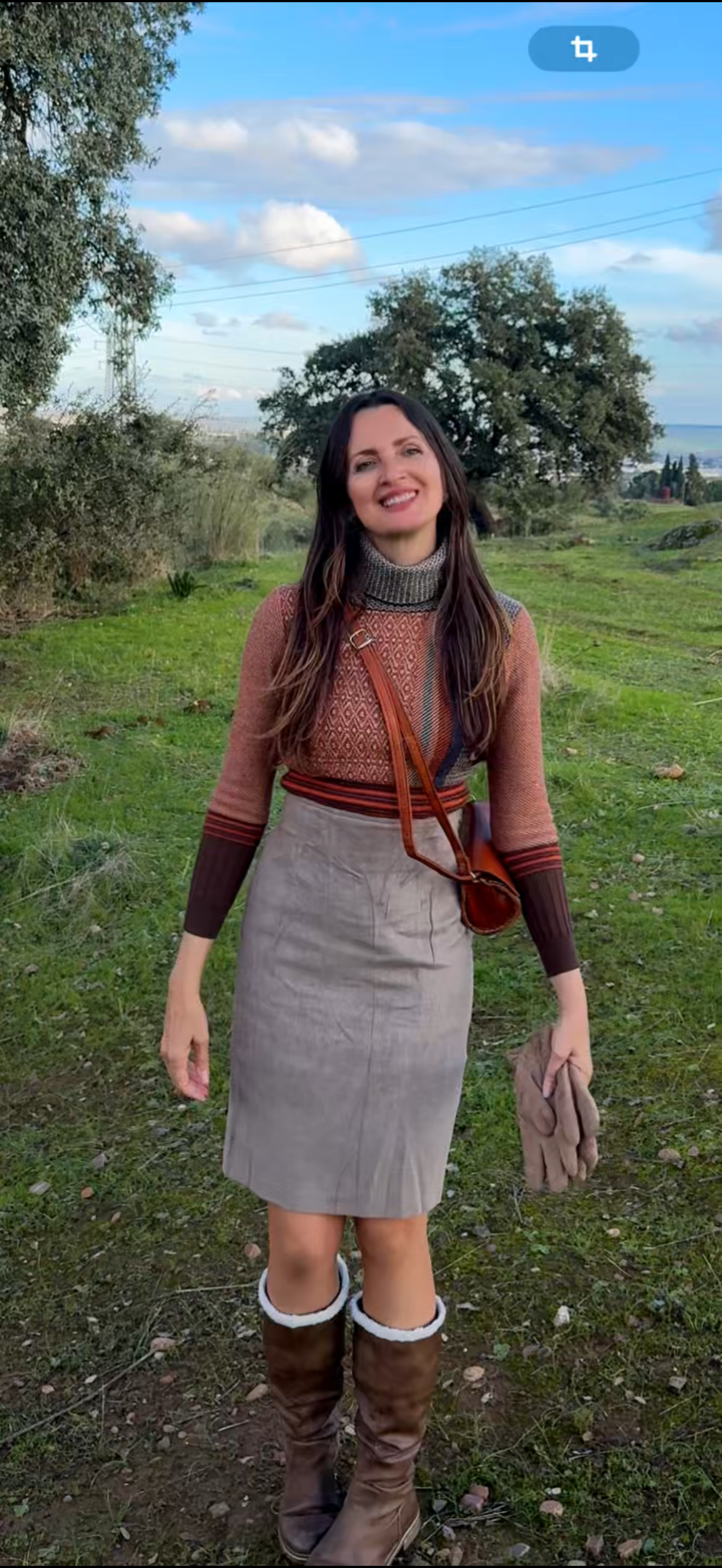 Falda vintage terciopelo Max Mara · Talla M
