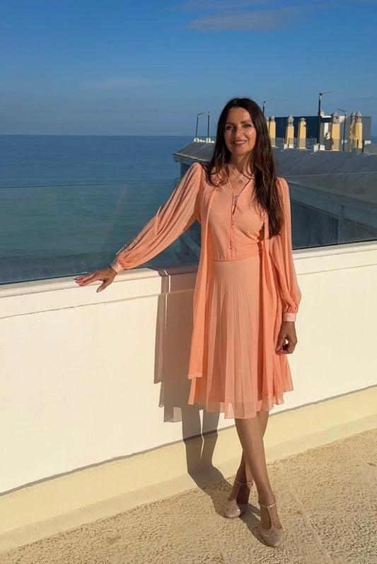 - Vestido plisado vintage 70s • Talla L