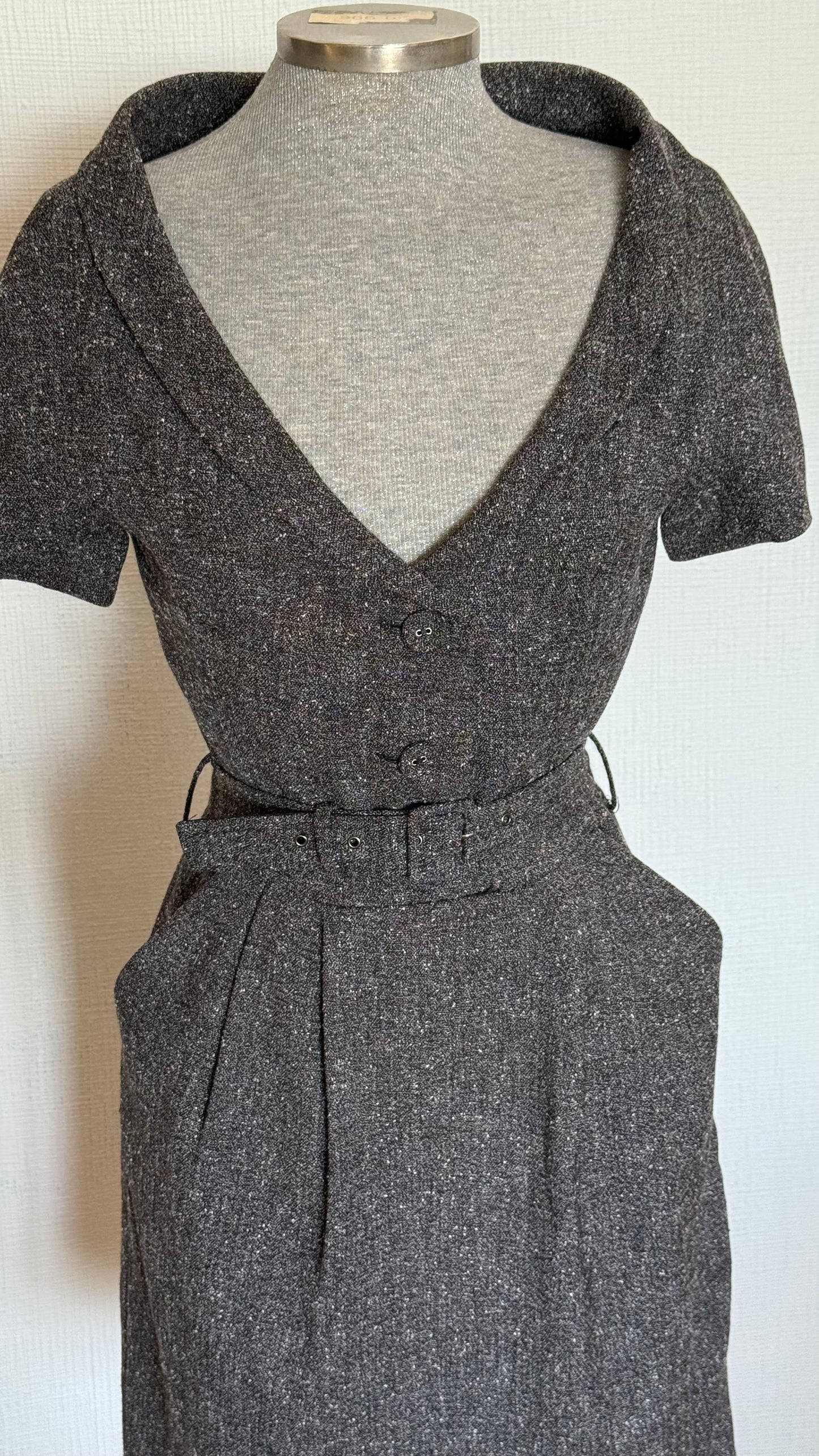 Vestido vintage escote surplice Adolfo Domínguez • Talla S