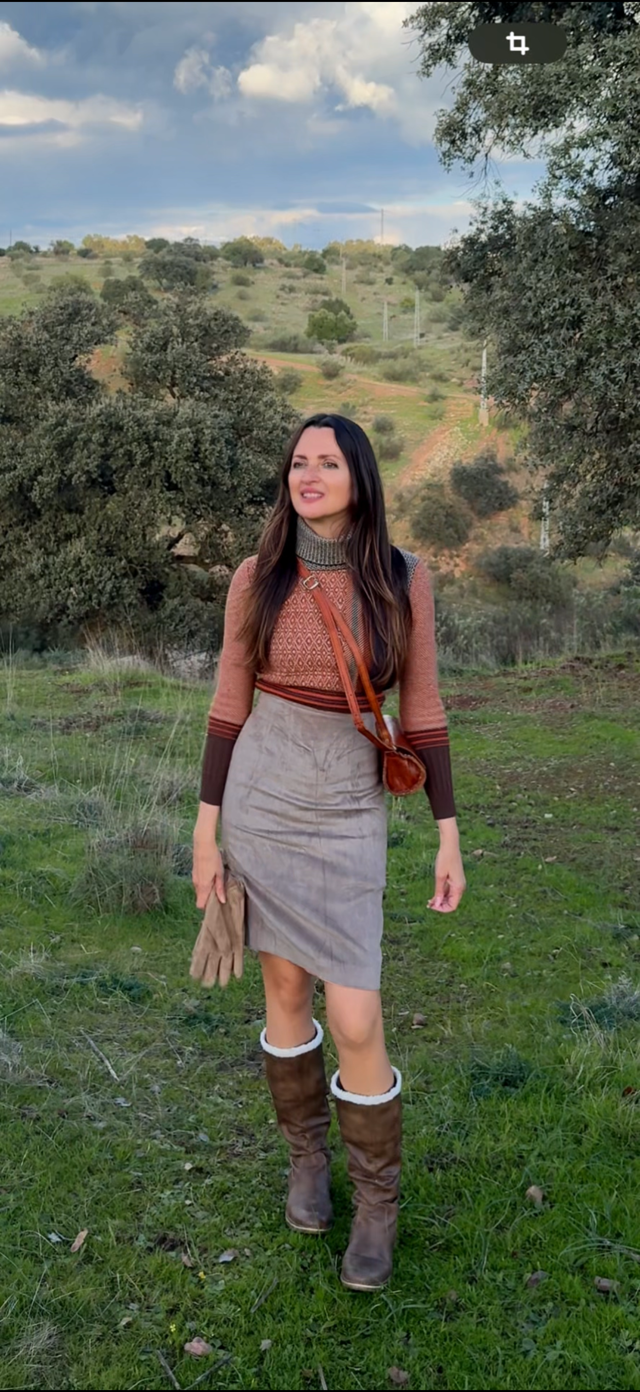 Falda vintage terciopelo Max Mara · Talla M