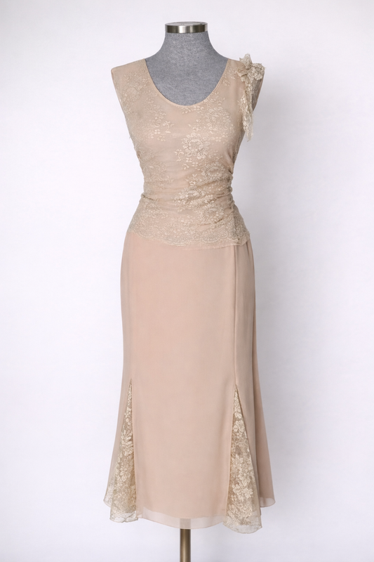 - Conjunto vintage champán Alberto Sola • Talla M