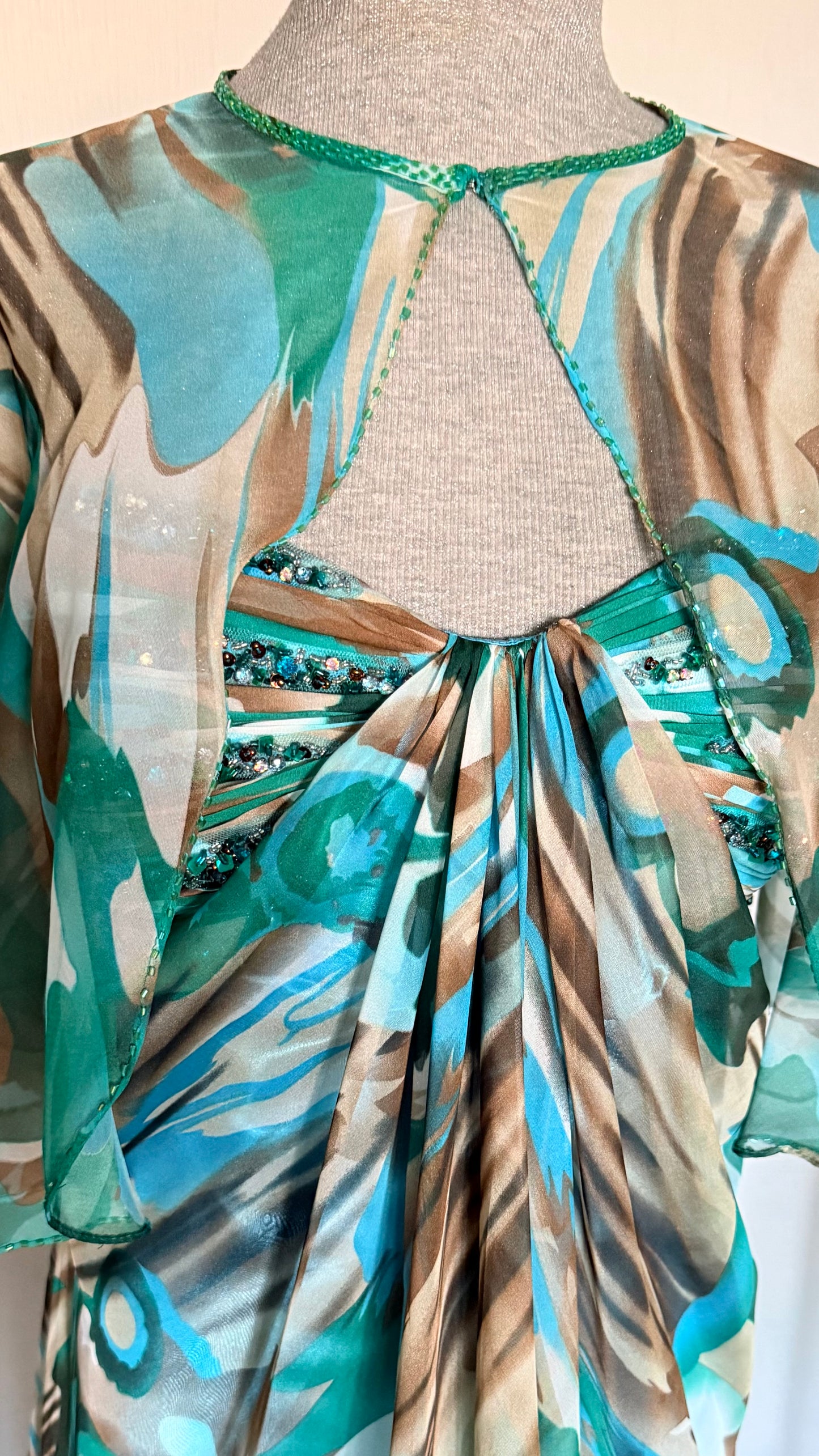 Vestido gala Dynasty London turquesa • Talla 3XL