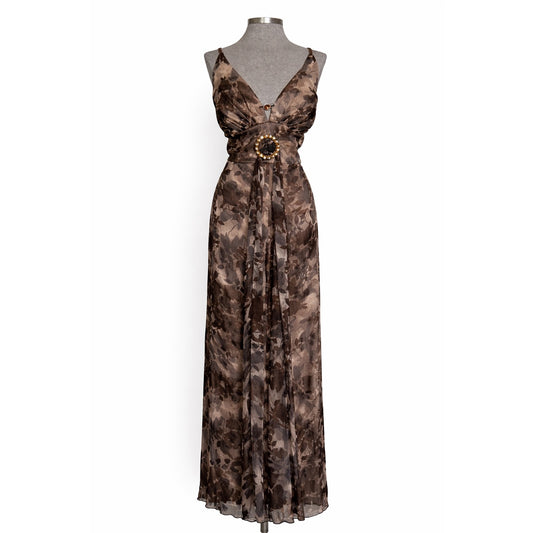- Vestido largo seda • Talla XXL