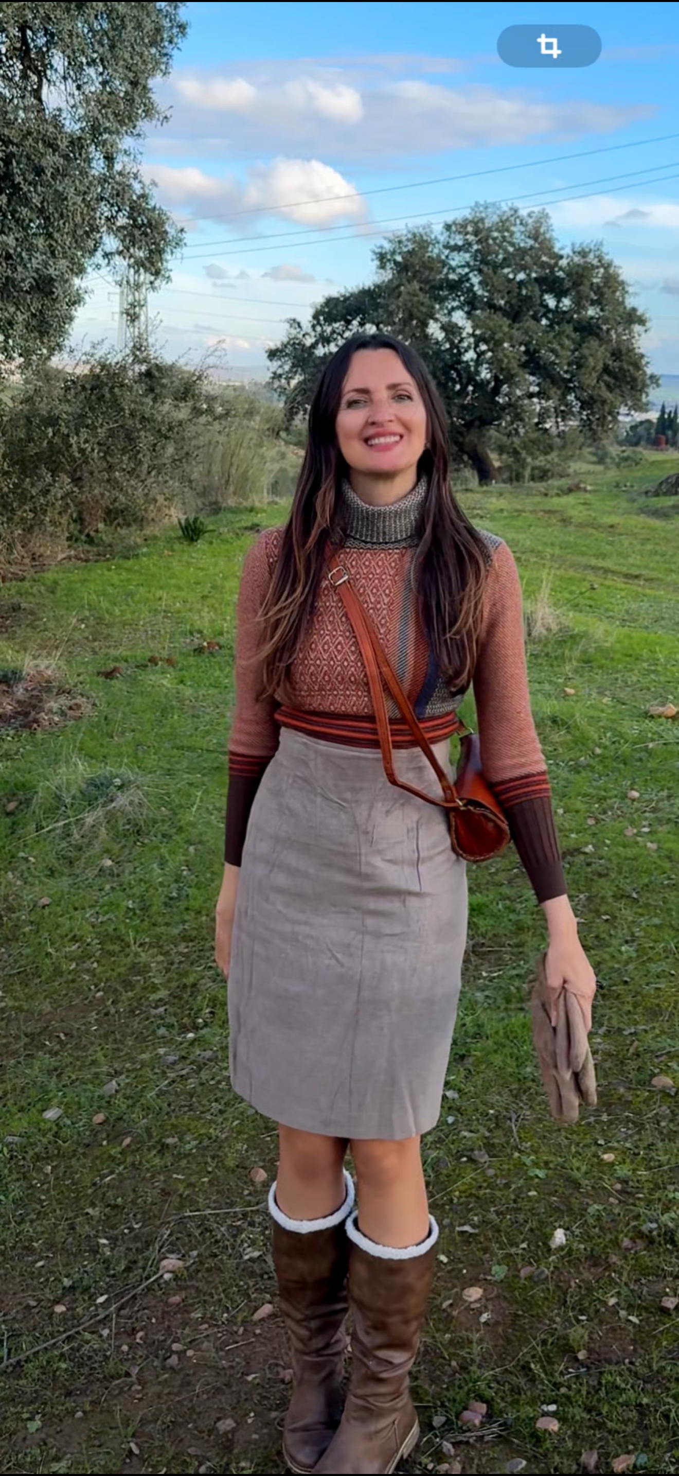 Falda vintage terciopelo Max Mara · Talla M