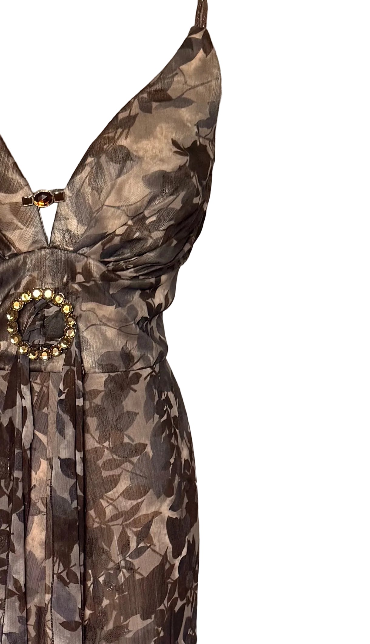 - Vestido largo seda • Talla XXL