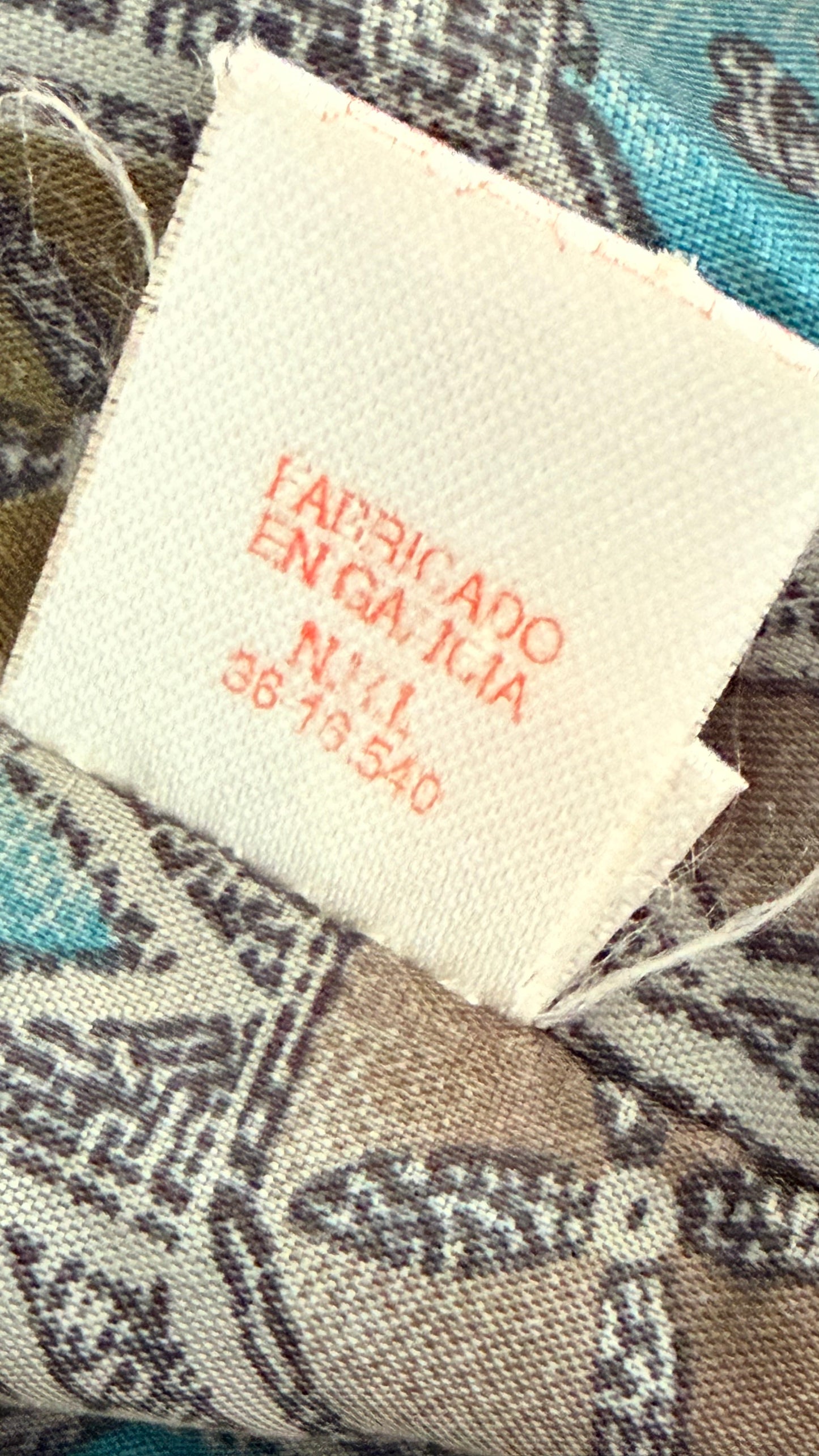 Abrigo vintage cashmere, mohair y lana verde grisáceo • Talla XL