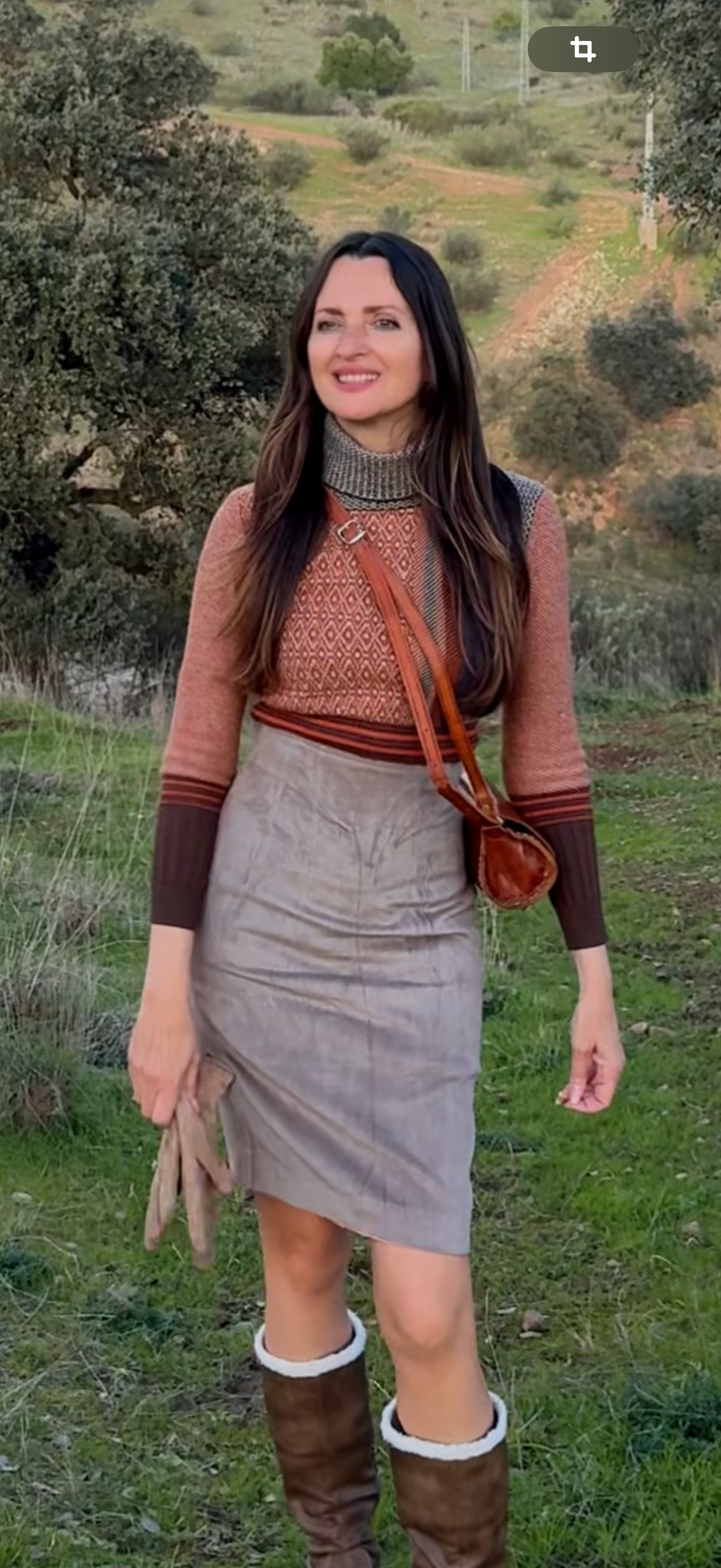 Falda vintage terciopelo Max Mara · Talla M