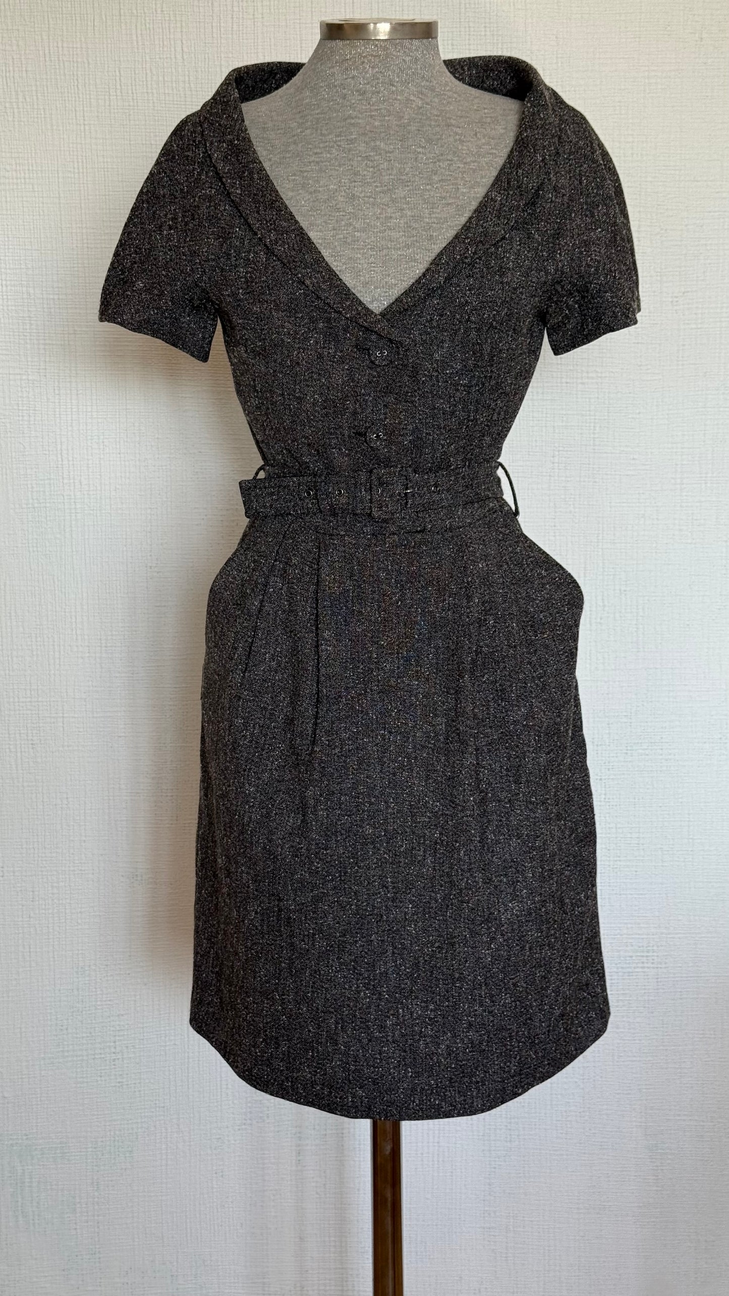 Vestido vintage escote surplice Adolfo Domínguez • Talla S