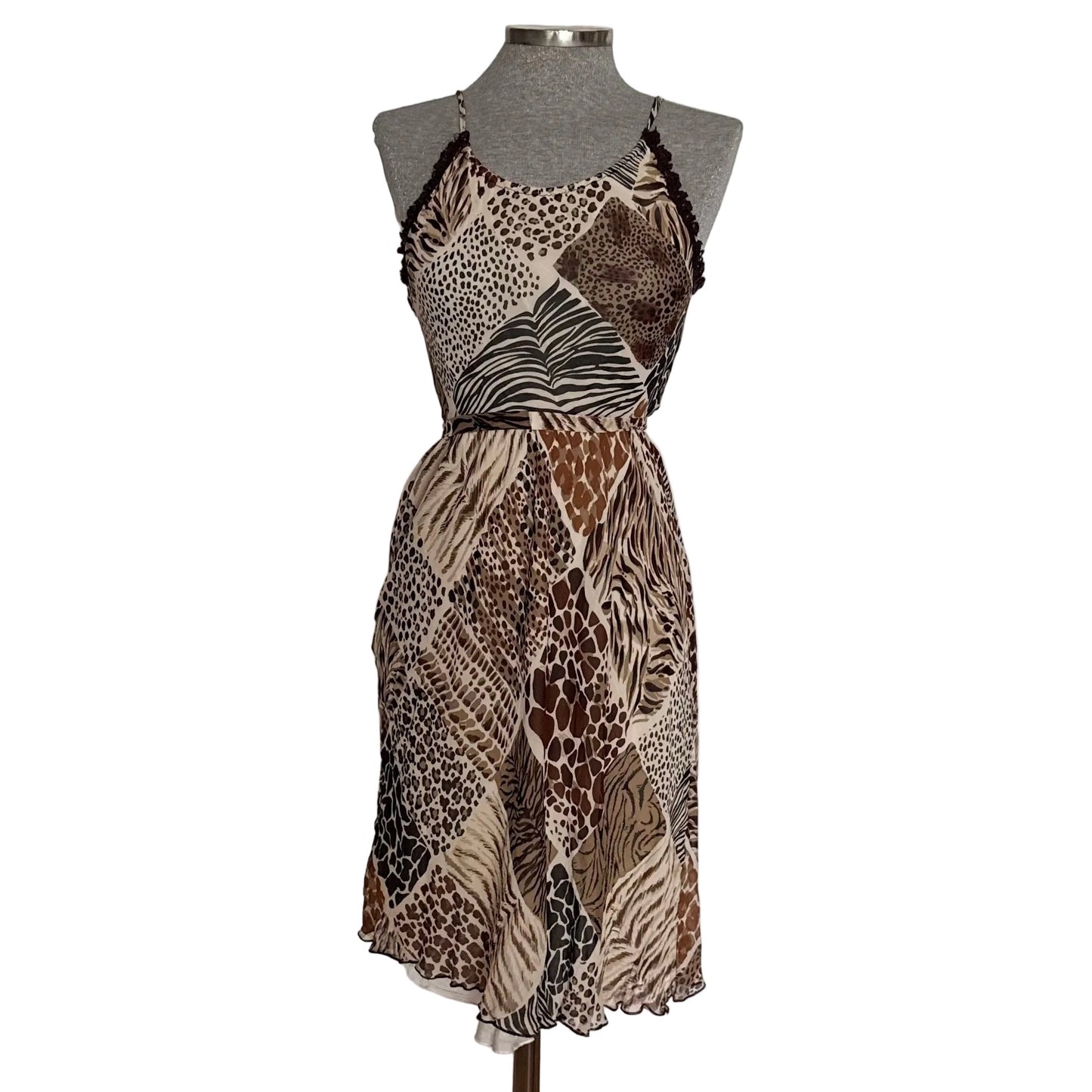 - Vestido seda animal print Moschino • Talla S