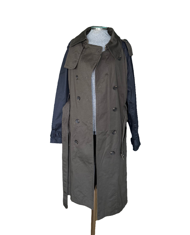 Gabardina caqui bicolor Altuzarra • Talla XL