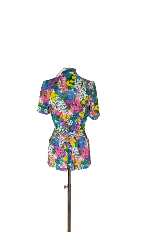 Chaqueta vintage floral Maille France • Talla M