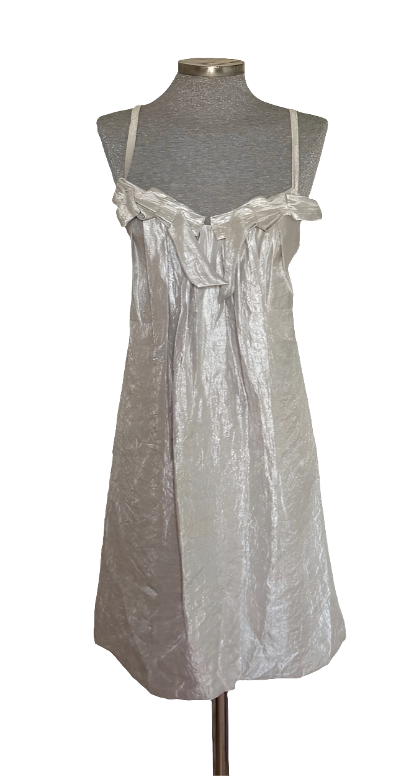 Vestido plateado Mango • Talla L