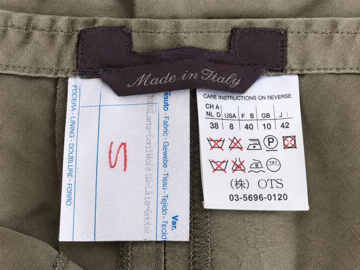 Pantalón Palazzo seda Max Mara verde oliva • Talla M