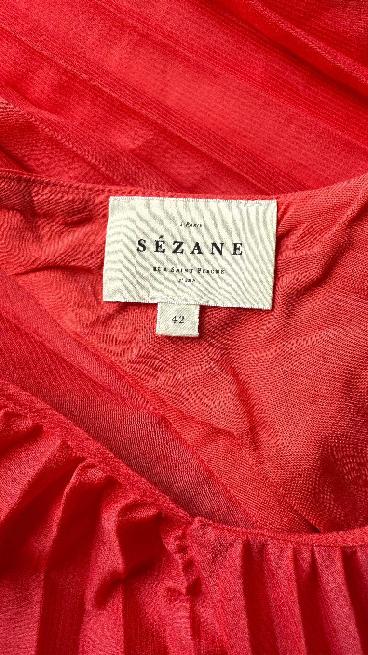 Blusa plisada coral Sézane • Talla XL