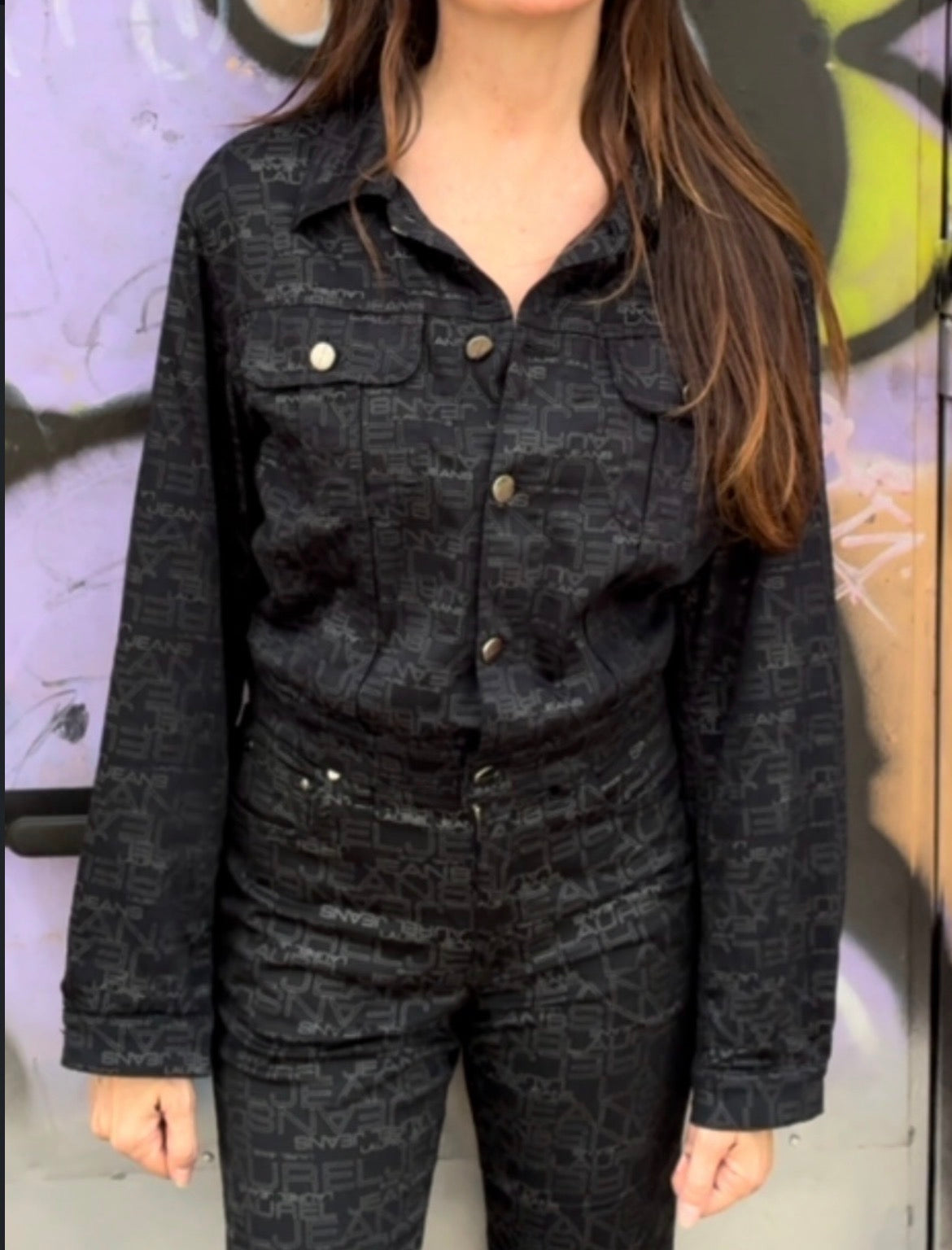 Conjunto monograma Laurèl Jeans • Talla XS