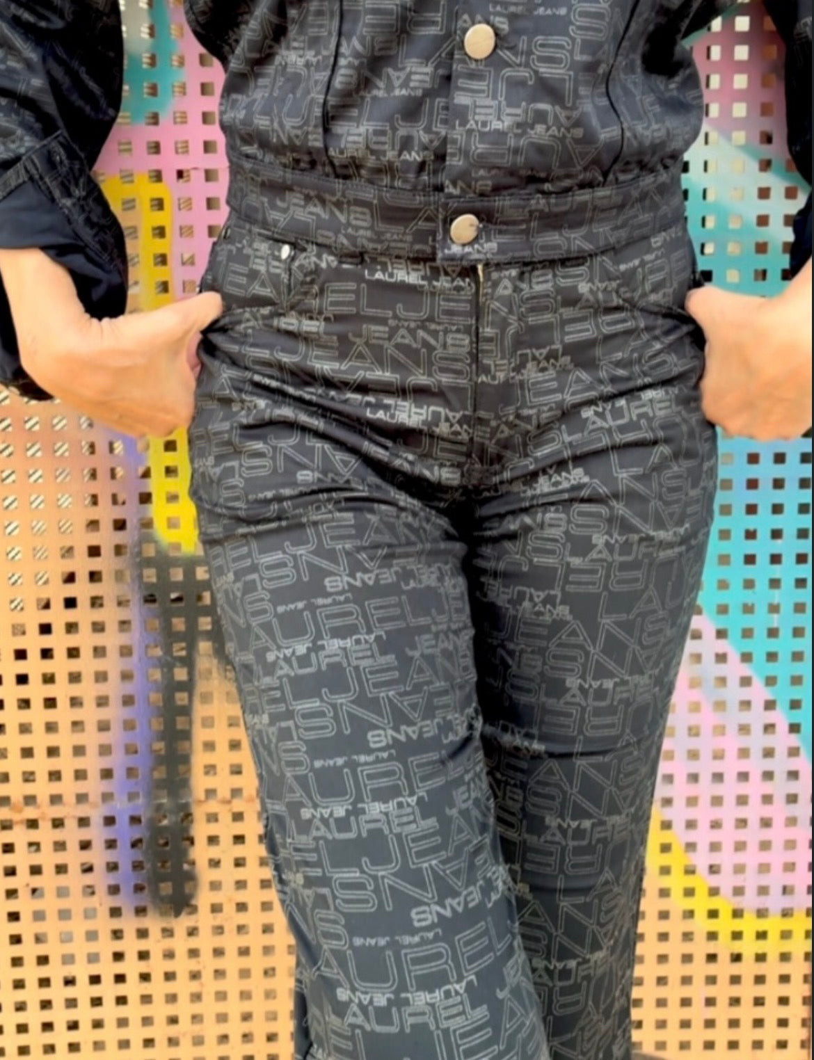 Conjunto monograma Laurèl Jeans • Talla XS