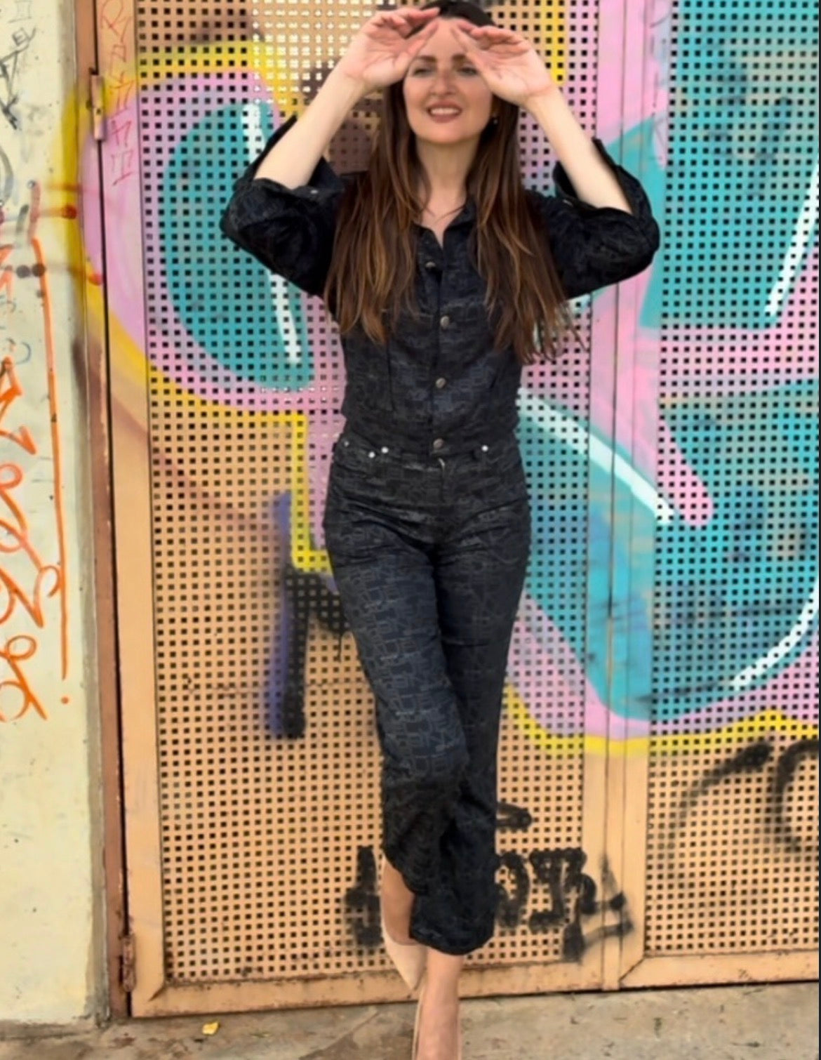 Conjunto monograma Laurèl Jeans • Talla XS