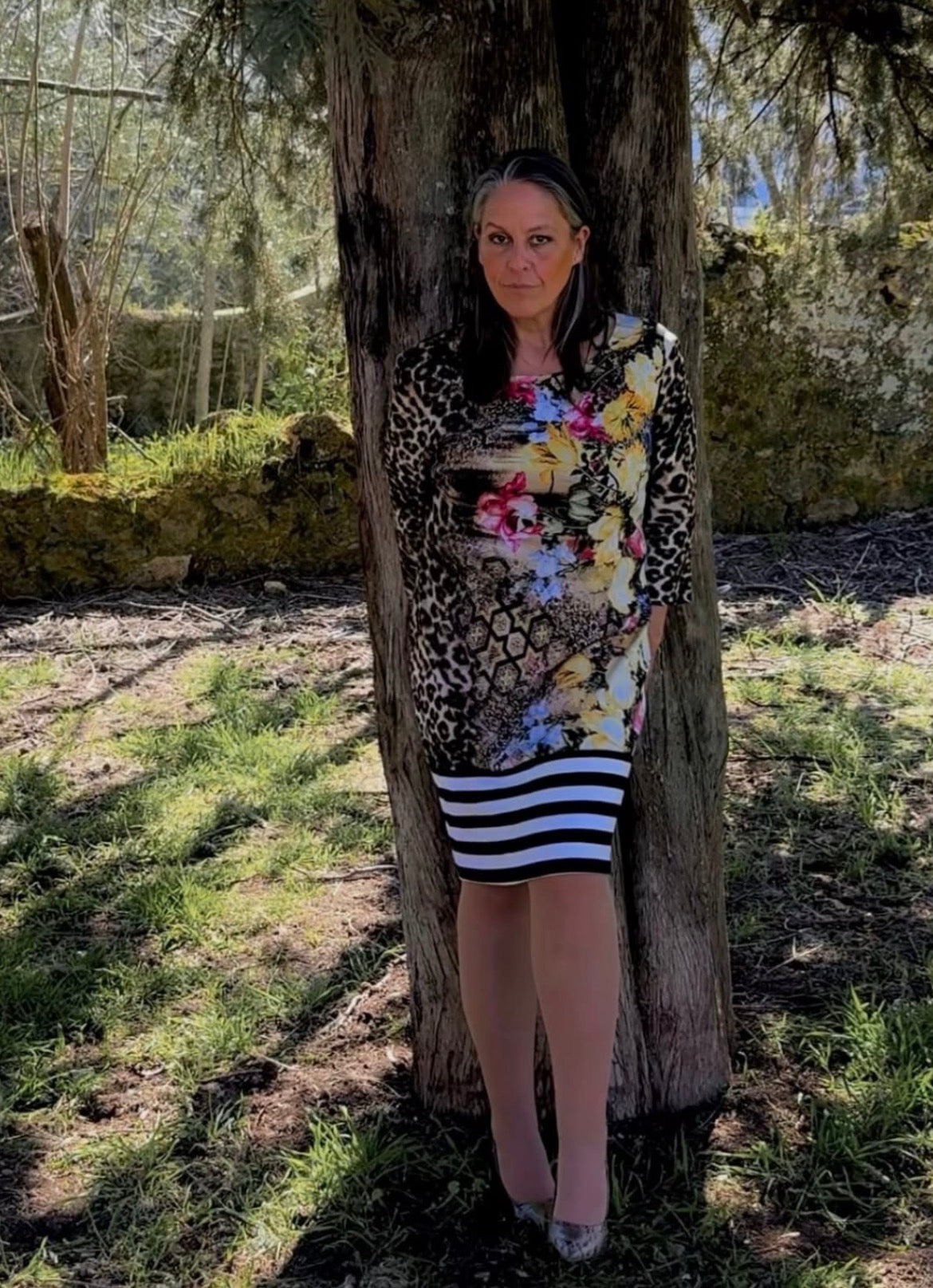 Vestido animal print Frank Lyman • Talla 4XL