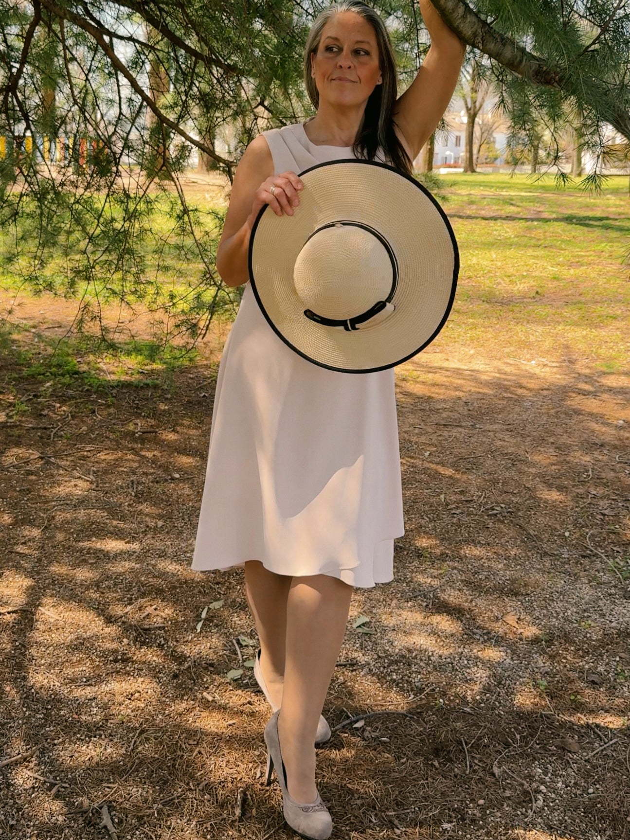 - Vestido crepé musgo Gina Bacconi • Talla XXL