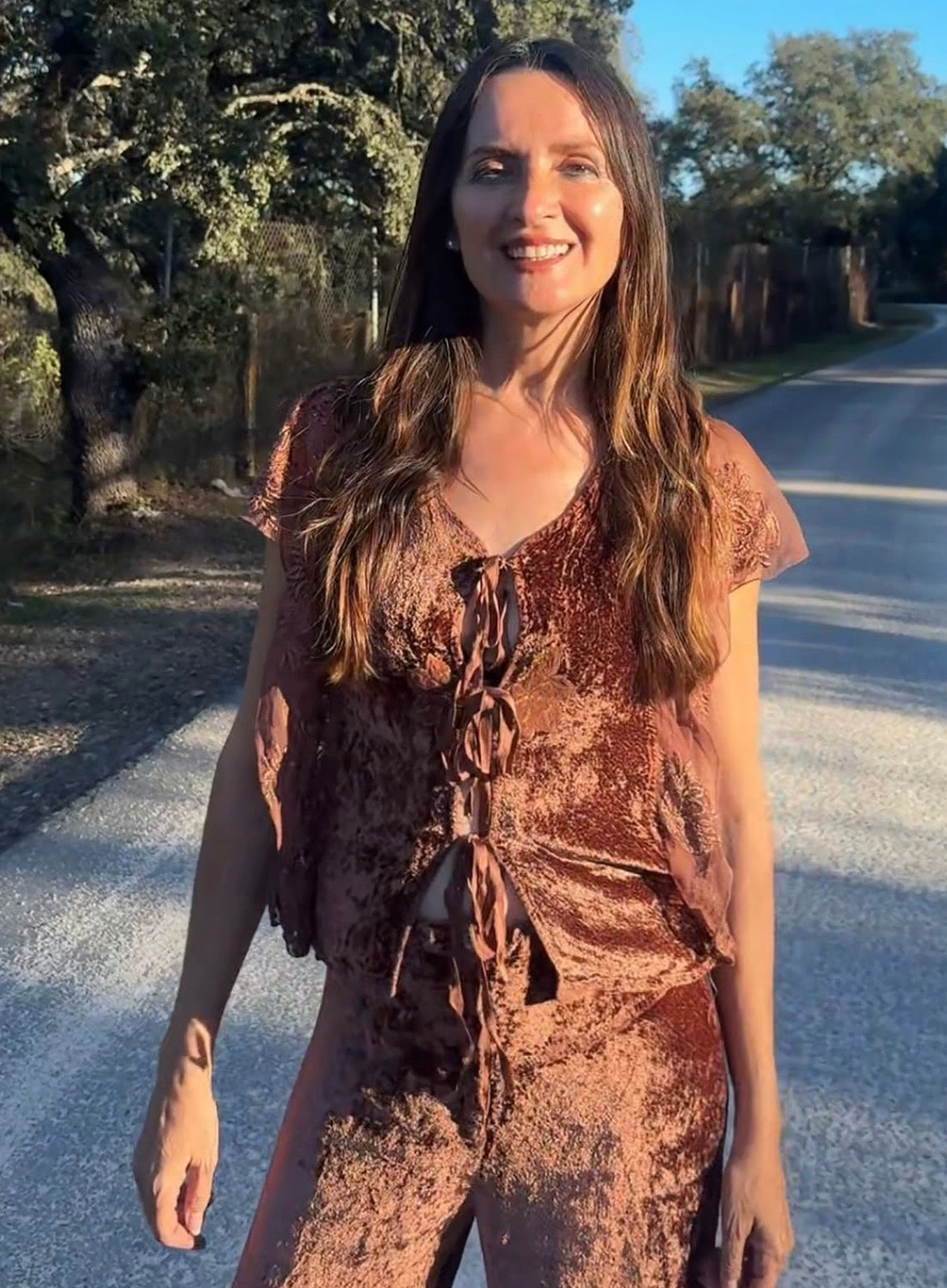 Conjunto vintage terciopelo • Talla M