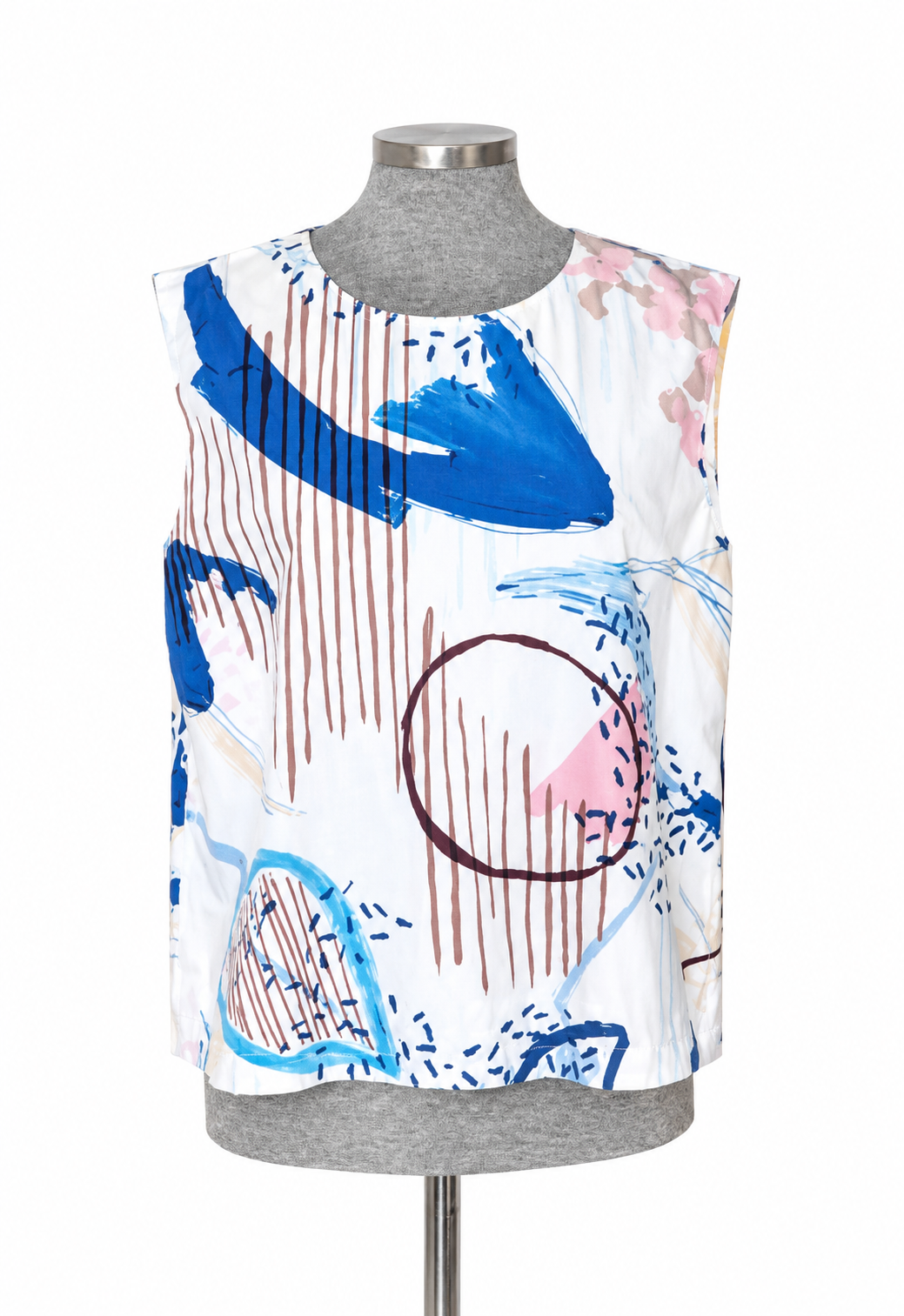 Top estampado azul manga sisa COS • Talla M