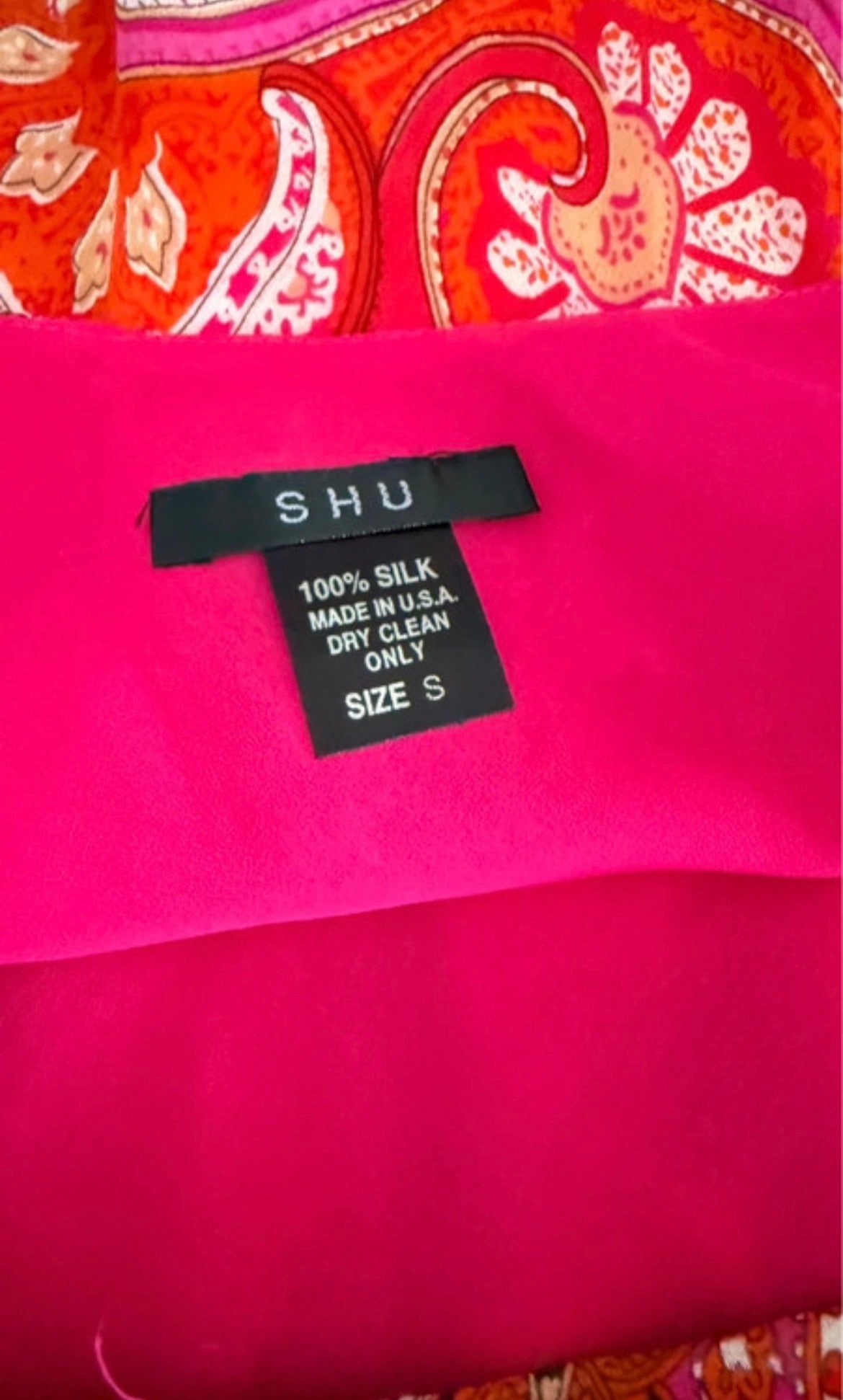 - Vestido seda paisley Shu • Talla S
