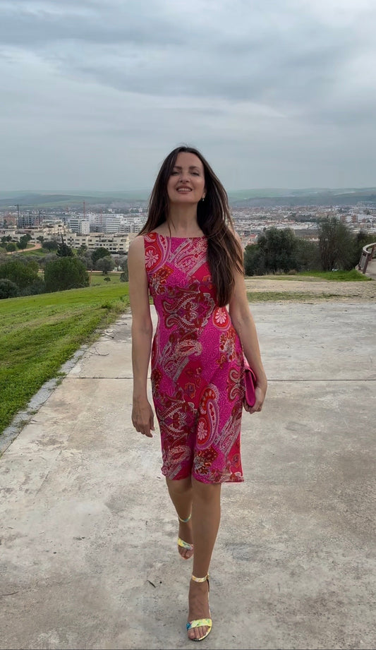 - Vestido seda paisley Shu • Talla S