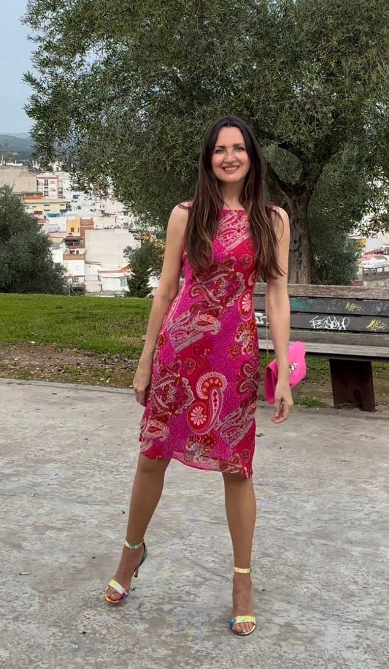 - Vestido seda paisley Shu • Talla S