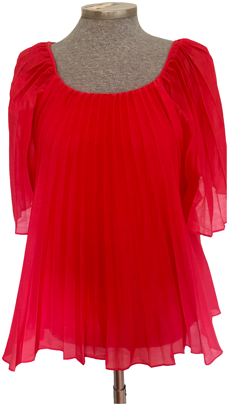 Blusa plisada coral Sézane • Talla XL