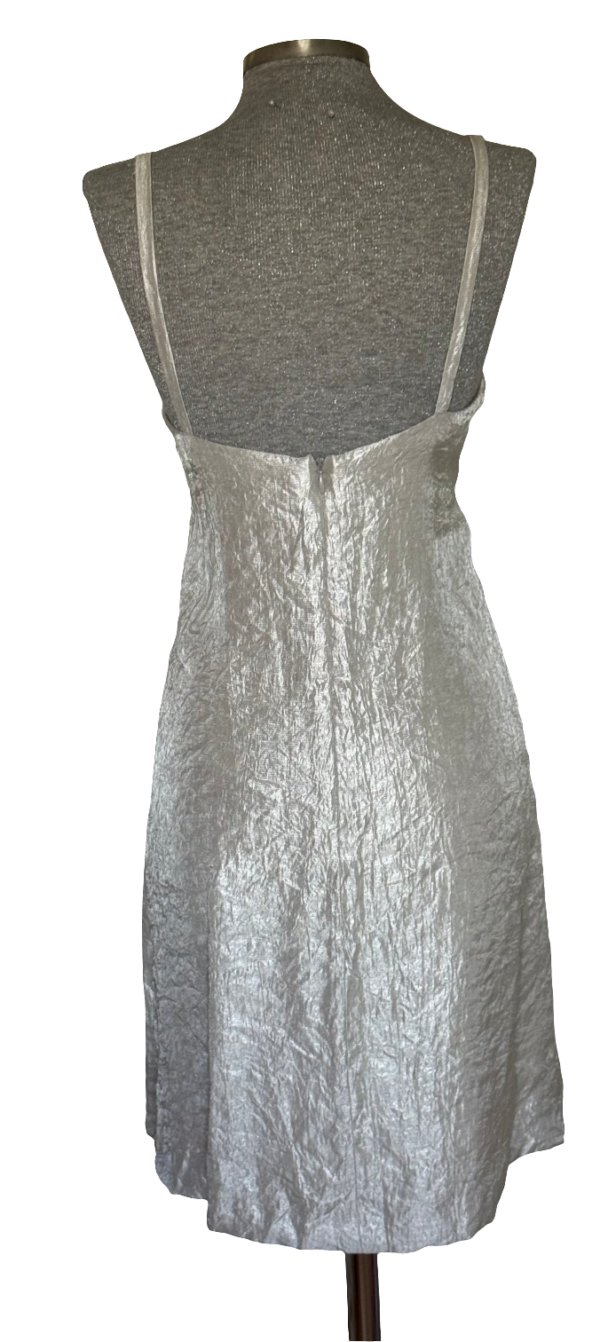 Vestido plateado Mango • Talla L