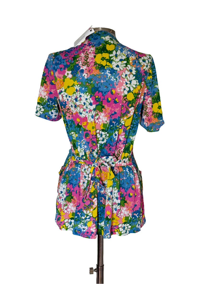 Chaqueta vintage floral Maille France • Talla M