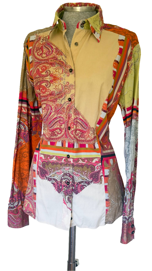 Camisa patchwork Etro • Talla 4XL