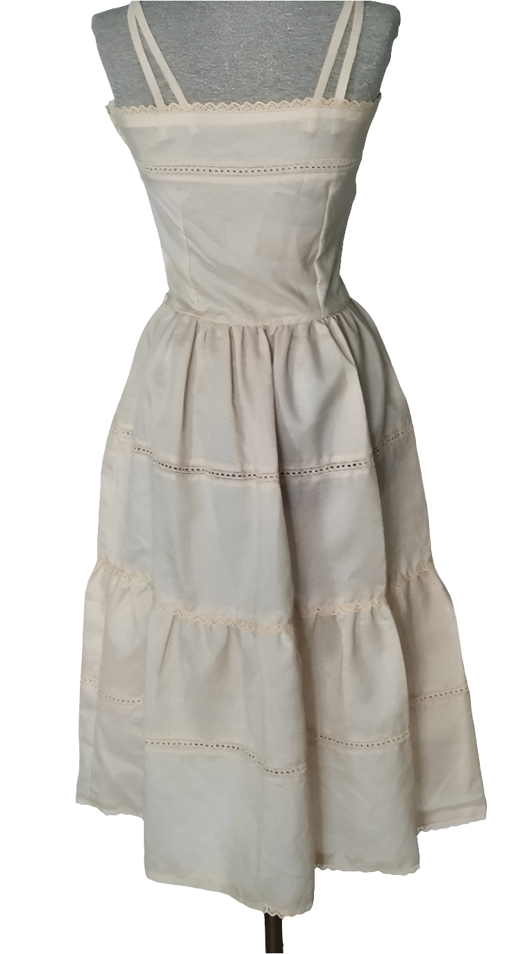 Vestido vintage artesanal • Talla S