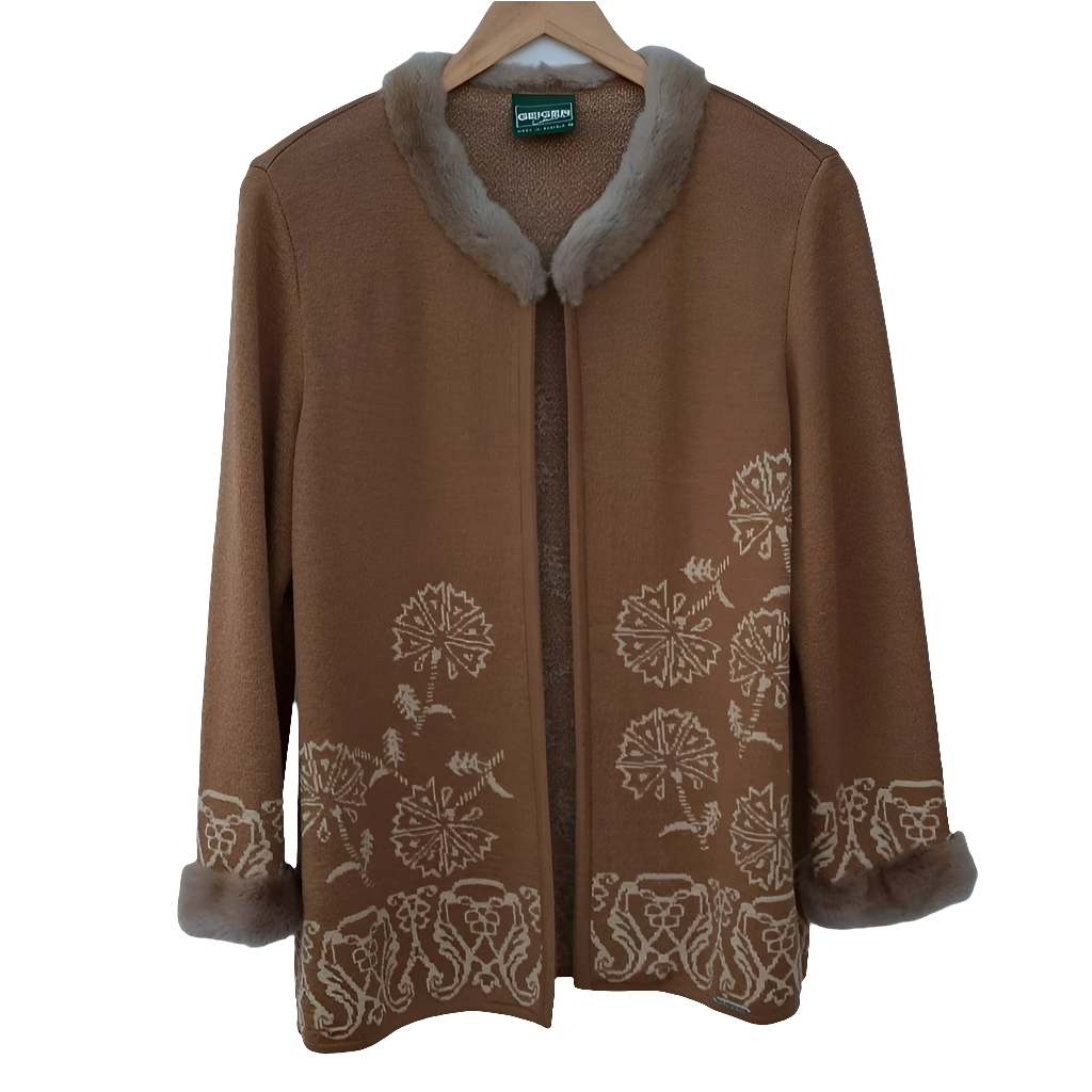 Chaqueta austriaca vintage lana virgen y pelo Geiger • Talla M