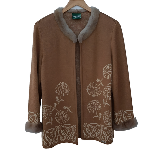 Chaqueta austriaca vintage lana virgen y pelo Geiger • Talla M