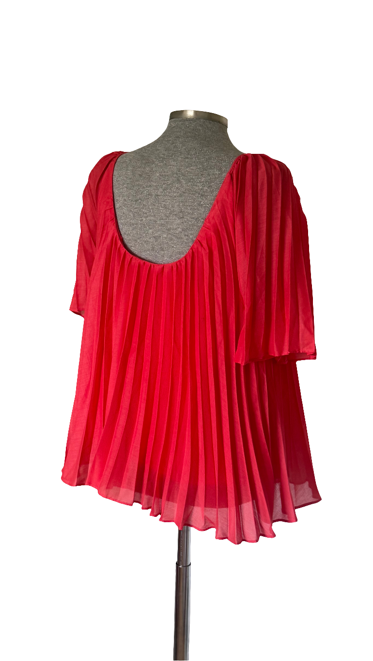 Blusa plisada coral Sézane • Talla XL