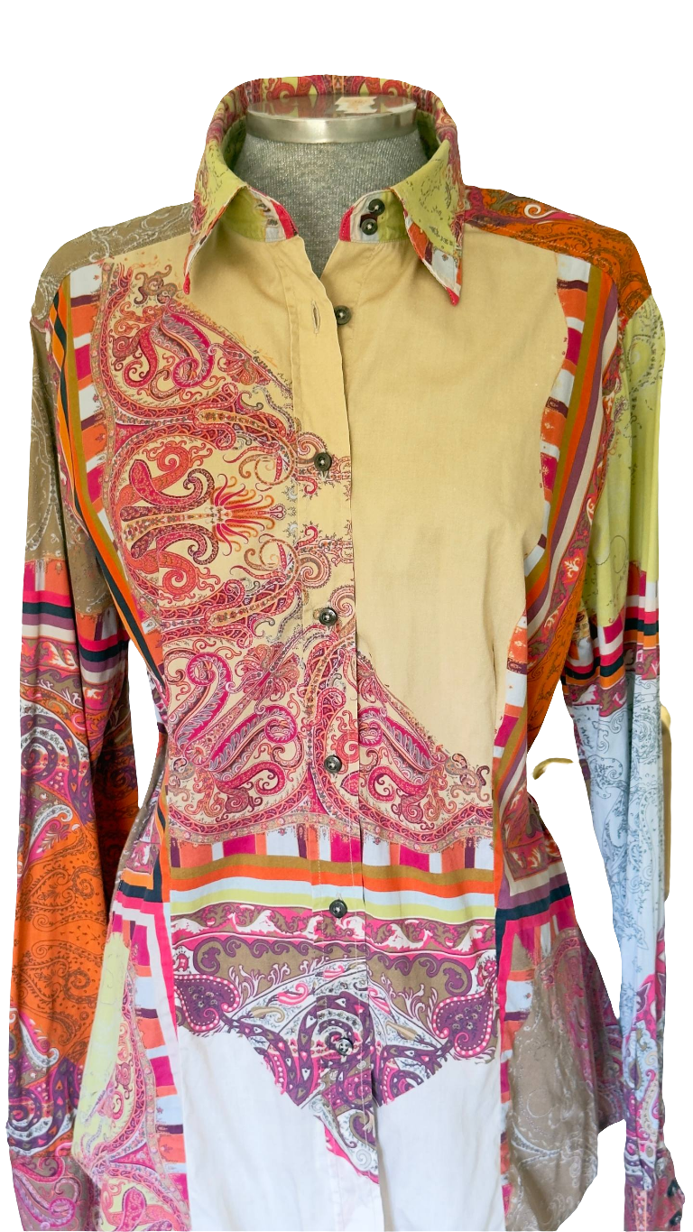 Camisa patchwork Etro • Talla 4XL